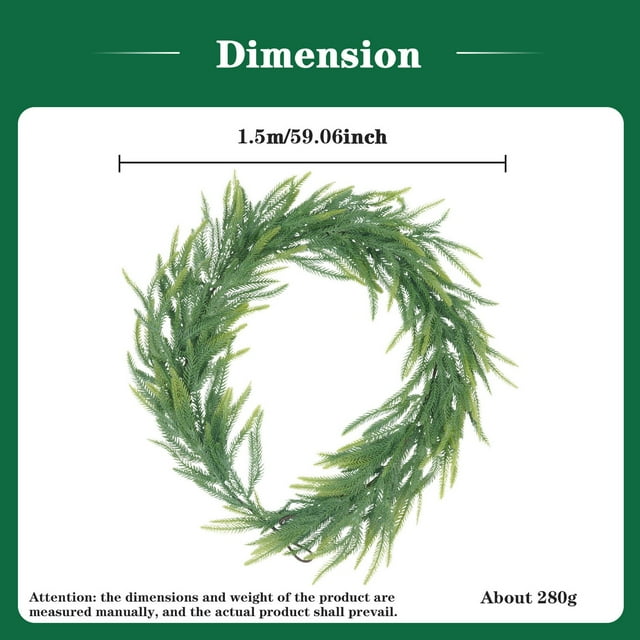 Dvkptbk Circular Rattans Décoration de Noël en Rotin, Décoration de Plante à Aiguille Simulation, Décoration de Vacances, Fournitures de Décoration de Noël