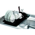 thumbnail image 5 of Home Basics 3 Piece  Vinyl Dish Drainer with Self-Draining Drip Tray  Measures 19" x 12" x 5", Black, 5 of 5