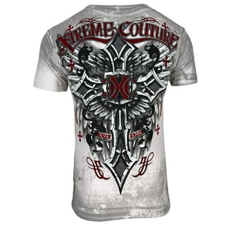 Xtreme Couture By Affliction T-shirt Uomo Manica Lunga Grave Angel S-4XL - Foto 12