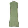 thumbnail image 5 of Horkkom Midi Dresses for Women Sleeveless Solid Color Summer Dresses Vacation Loose Linen Dress, S-2XL, 5 of 9