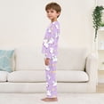 thumbnail image 4 of Purple Unicorn Cozy Soft Long Sleeves Top and Pants 2 Piece Cool Pjs Pajamas Set Sleepwear Size 3-11Y, 4 of 6