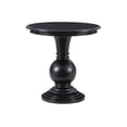 thumbnail image 3 of Linon Aspen Round Accent Table Pedestal Base 26.5" High in Jet Black Wood, 3 of 10