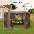 thumbnail image 2 of 13x13FT Instant Pop-Up Gazebo Tent, One-Push Setup Canopy with Removable Top & Wind Walls, Waterproof Outdoor Shelter for Camping, Backyard, Parties, 2 of 8