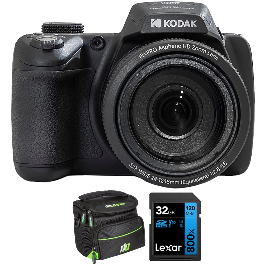 Kodak PIXPRO AZ528 16.4 Megapixel Compact Camera Black Bundle with Deco