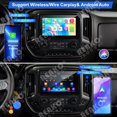 thumbnail image 3 of Car Stereo Radio for 2014-2018 Chevrolet Silverado & GMC Sierra,Android Wireless CarPlay Android Auto Silverado Radio Support Back-up Camera/Voice Contro/Map Navigation/FM Radio/SWC, 3 of 7