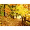 thumbnail image 3 of Póster de lienzo con decoración de otoño, hojas amarillas, vista de otoño, arte de pared, impresión, pintura de puente, imagen de Halloween, decoración del hogar para sala de estar, 3 of 5