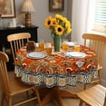 thumbnail image 3 of Round Tablecloth 70 inch, Bohemian Round Table Cloth Cover, Waterproof and Wrinkle-Free, Colorful Summr Boho Tablecloths Decor for Home Kitchen Dining Party, 3 of 6