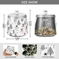 thumbnail image 2 of Yayeee Ashtray with Lid for Cigarette Smokeless Stainless Steel Home Ash Holder, Black Cartoon Snowmen, 2 of 7
