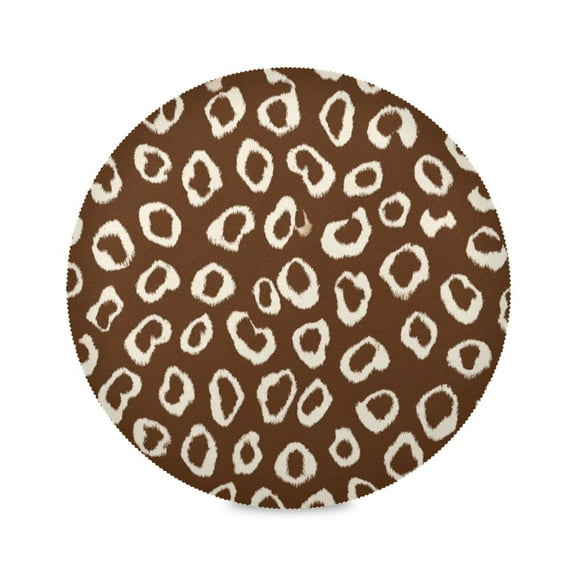 Round Placemat Heat Resistant & Wrinkle-Free Dining Table Decor Placemat For Home & Weddings Repeating Pattern Design