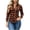 Orange, variant on Dpjklzsn Women's Plaid Button Down Shirt, Long Sleeve Collared Flannel-Style Blouse for Casual Everyday Outfits