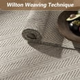 thumbnail image 6 of SIXHOME Outdoor Rugs 5'x7' Patio Rug Modern Indoor Outdoor Rugs Polypropylene Washable Non Shedding, Easy Clean, Waterproof, Durable Outdoor Carpet for Porch Balcony Deck Neutral Gray, 6 of 8