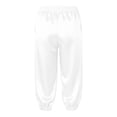 thumbnail image 5 of Aihuaihua Womens Satin Silky Capri Pants Summer Tapered High Waist Elastic Cropped Trousers Beach Vacation Clothes White M, 5 of 5