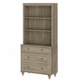 thumbnail image 5 of WAMPAT Farmhouse 72" Tall Bookcase, Large Wood Display Book Case Shelf with 3-Tier Open Book Shelves and 3 Drawers, 3 Tier Bookshelf for Living Room, Library, Study Room, Bedroom, Office, Wash Grey, 5 of 7