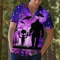 thumbnail image 6 of Retro Galaxy UFO Alien Bigfoot Hawaiian Shirt For Men Sasquatch Mens Hawaiian Shirts Short Sleeve Button Down Shirt Men, 6 of 7