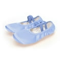 thumbnail image 5 of HAOTAGS Dance Shoes for Girls, Yoga Practice with Elastic Band Round&nbsp;Toe Little Kids Big Kids Shoes Light Blue 4 T, 5 of 6