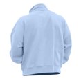 thumbnail image 6 of Dqueduo Men's Fashion Sweatshirt, Solid Long Sleeve Turndown Collar Casual Zipper Top Sweatshirt, Regular Length Men's Sweatshirt, 6 of 6
