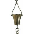 thumbnail image 2 of Patina Products 8.5ft. Brushed Stainless Steel Fluted Cup Rain Chain R266, 2 of 2