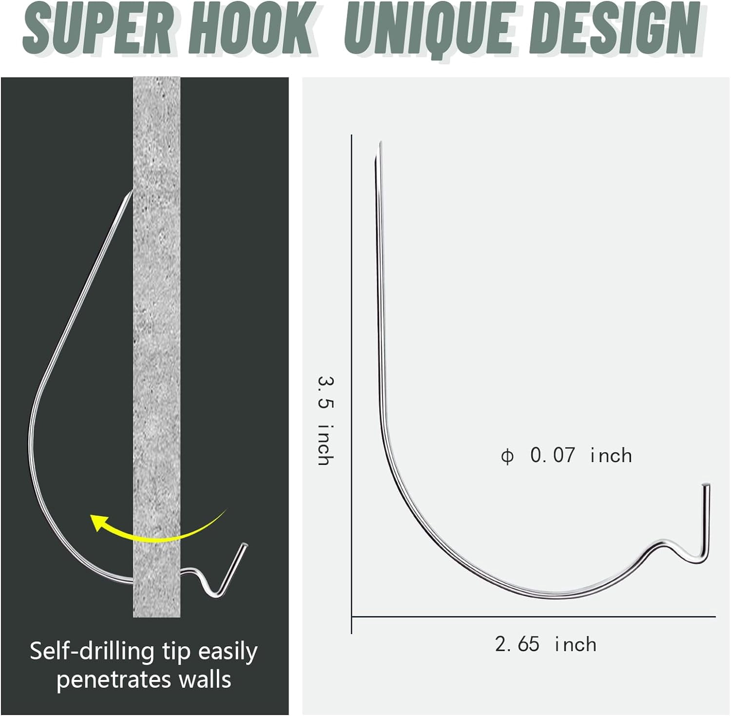 20pcs Super H Picture Hangers and Office Pack, Drywall H s for Hanging Pictures, Wall H s, Picture Hangers, Picture Hanging Kit，Hang Art, Clock, Shelves, Mirrors