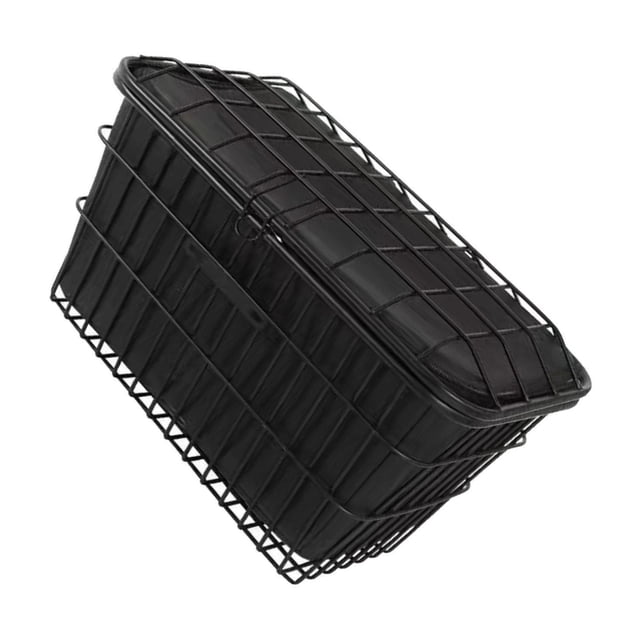 tamizeot Panier de Vélo Portable Accessoires de Rangement Noir m avec Couvercle avant