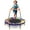 Purple, variant on Gymax 36'' Foldable Kid Trampoline w/ 20 LED Lights Foam Handlebar Padded Safety Cover Navy