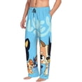 thumbnail image 6 of Masiiu Bluey Pattern Men's Pajama Pants, Elastic Waist with Drawstring and Pockets, Comfortable Loungewear-Small, 6 of 6