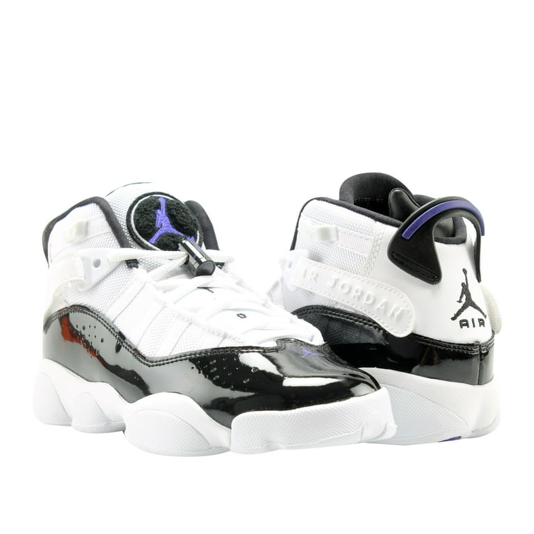 NIKE AIR JORDAN RINGS GS SZ Y CONCORD WHITE PATENT LEATHER 323419 104 - Walmart.com