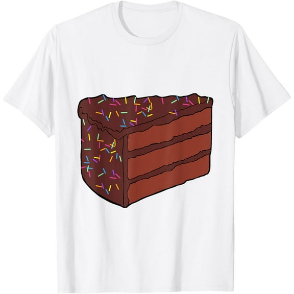 Chocolate Piece of Cake Halloween Costume Food Cosplay Party T-ShirtMen's and women's pure cotton short-sleeved shirts