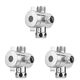 thumbnail image 1 of Desviador de cabezal de ducha de 3 vías G1/2 Interruptor de tres funciones Conector de adaptador en T, 1 of 4
