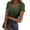 12#Army Green, variant on Womens Short Sleeve Tops Scoop Neck Ribbed Fitted Tight Shirts Casual Basic Tee Spring Clothes Trendy 2026 Blue S