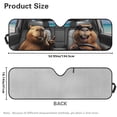 thumbnail image 7 of XYZCANDO Cute Caybara Windshield Sun Shade Sun Visor Windshield Shade Blocks UV Rays for Jeep Wrangler TJ JK JKU Sport Sahara Rubicon 2 Door & 4 Door Keep Your Vehicle Cool, 7 of 7