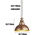 thumbnail image 7 of Vintage Metal Pendant Light for Kitchen Island, Retro Industrial Style Pendant Lamp for Dining Room, Semicircle Farmhouse Pendant Light Fixture, American Rustic Pendant Lighting for Bedroom, 7 of 7