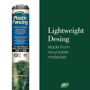 Dalen Plastic Fences-Transparent Netting for Garden Borders-3′x50′-Gray