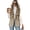 Autumn Maple Leaf Camo, variant on One Button Sleeveless Blazer Jacket for Summer Commute, Woven Open Front Outerwear Women's Sleeveless Blazer Vest, Christmas Snowflake