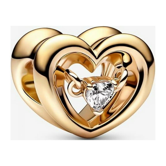 Pandora Radiant Heart & Floating Stone Charm