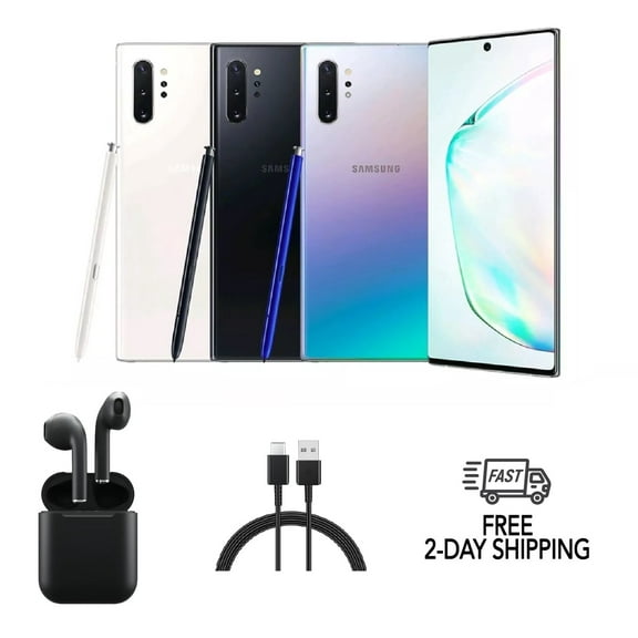 Pre-Owned Samsung Galaxy Note 10+ 5G N976U (Fully Unlocked) 256GB Aura White w/ Wireless Earbuds