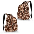 thumbnail image 2 of DISNIMO Cute Giraffe Print 17 Inch Kids School Bag, Breathable Long Lasting School Backpack with Customizable Straps for Boys Girls Daily Use Travel, 2 of 7
