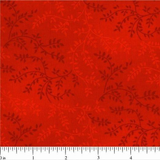 108" Vine Quilt Backing Fabric Red
