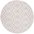 thumbnail image 2 of Safavieh Dhurries Bianca Geometric Area Rug, Gray/Ivory, 8' x 8' Round, 2 of 8