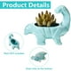 thumbnail image 2 of Maceta de cerámica con diseño de dinosaurio para plantas suculentas con orificio de drenaje para decoración de bricolaje en el hogar y la oficina (azul), 2 of 5