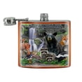 thumbnail image 2 of Shenandoah National Park Virginia VA Animals Bear Raccoons Deer Skunk Fox Stainless Steel 5oz Hip Drink Kidney Flask, 2 of 4