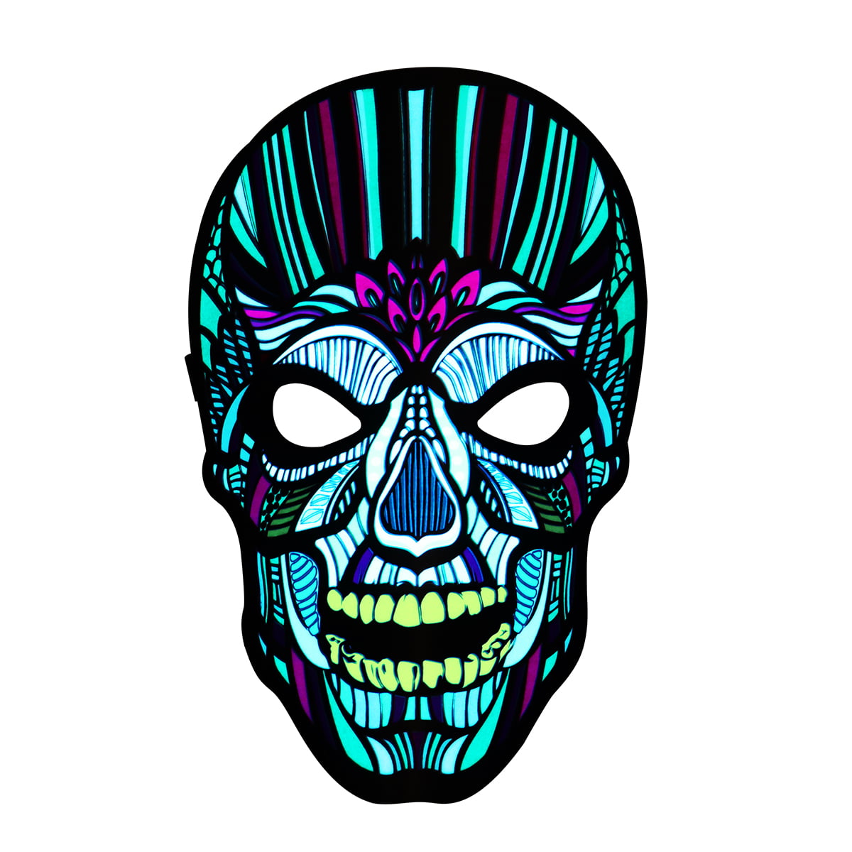 Uyuke LED Music Mask Sound Reactive Mask Party Glow Mask Flashing Luminous Mask for Music Party Festival Cosplay 