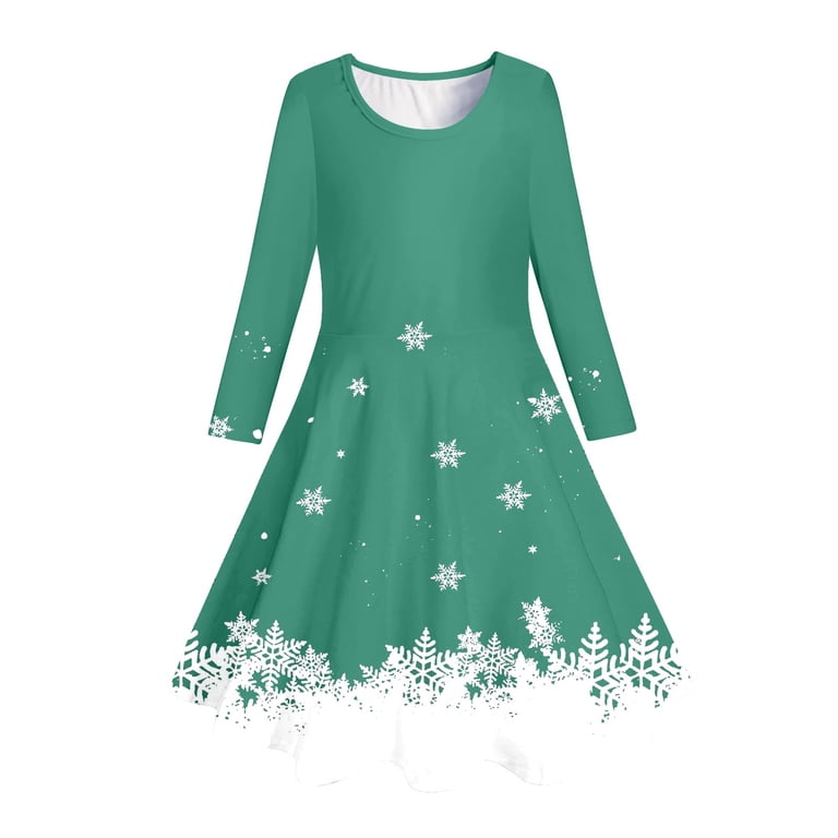 christmas themed dresses Girls' Pink Twirl Dress length Christmas dress is designed to captivate and charm Christmas Dresses Christmas Print Long