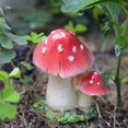thumbnail image 3 of Mosey Mushroom Statue Cute  Miniature Mushroom Figurine Ornaments Long Service Life Excellent for Yard, 3 of 7