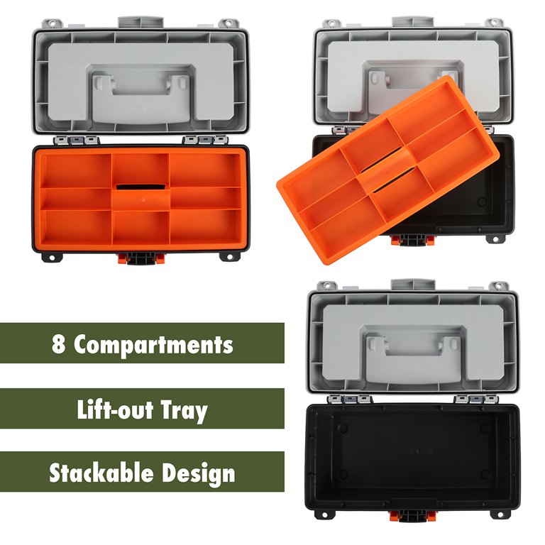 Fishing Lure Case Portable 10 Compartments Double Sided Fish Bait Storage  Box AU