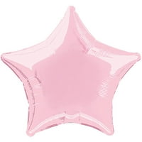 Foil Balloon, Star, 20 in, Pastel Pink, 1ct