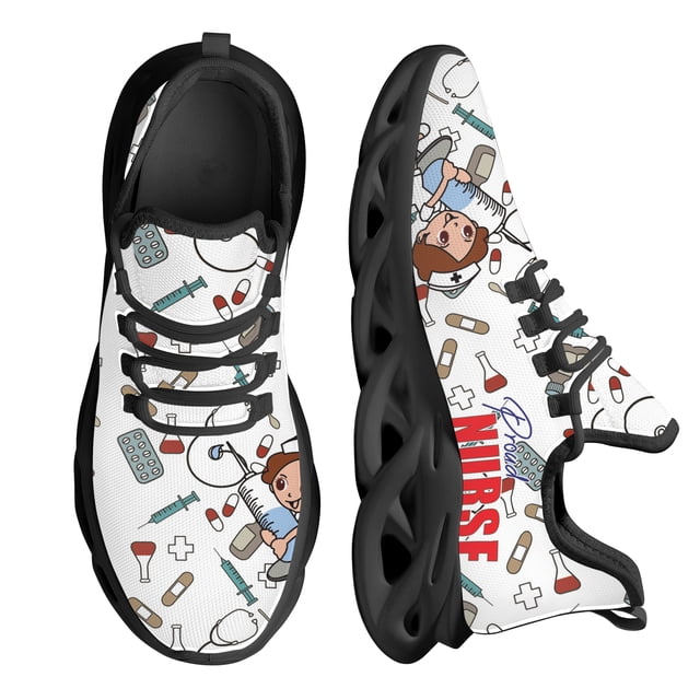 Zapatillas deportivas planas de malla transpirable y cómodas para mujer, con suela suave y antideslizante, informales, de talla grande, para enfermera de turno de noche