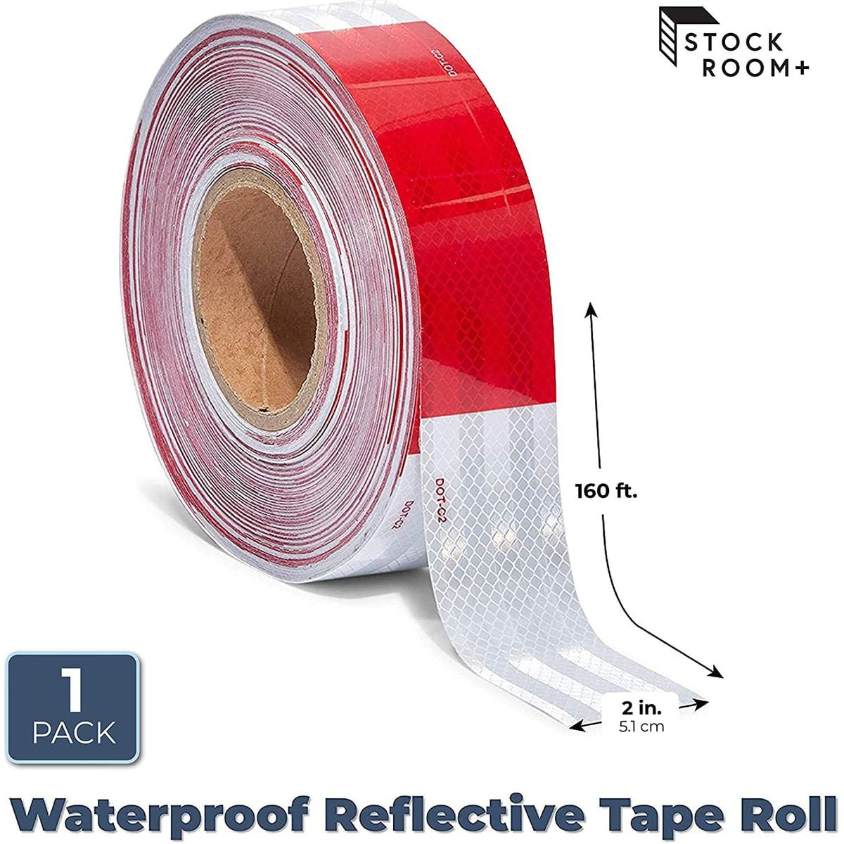 3M RED REFLECTIVE High Visibility Conspicuity Adhesive Roll Vinyl Tape Stickers