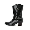 thumbnail image 6 of YLYL Womens Wide Mid Calf Boots Block Heel Pointed Toe Buckle Casual Dressy Walking Shoes, 6 of 9