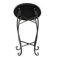 thumbnail image 6 of Mosaic Side Table,14'' Round Small Bistro Table, Indoor End Table,Accent Patio Table with Metal Frame, Black Iron Plant Stand,for Garden Yard Parch Balcony, 6 of 9