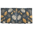 thumbnail image 6 of Ryvnso Turtle and Leaf Curtains Sets Short Curtain Rod Pocket Half Window Cafe Farmhouse Tier 2 Panels 57"W x 24"L, 6 of 7
